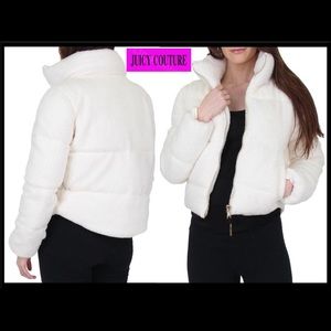 Juicy Couture Black Label Sherpa Cropped Puffer XS